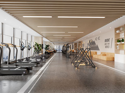 现代健身房3d模型 现代健身房