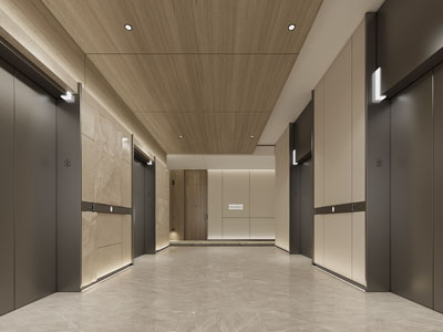 现代电梯间