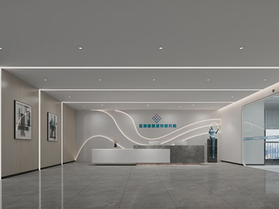 现代公司大厅前台接待