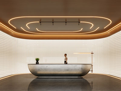 现代大堂前台接待3d模型 现代大堂前台接待