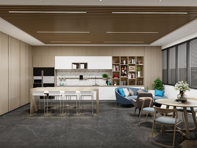 现代公司茶水间 休闲区3d模型 现代公司茶水间 休闲区