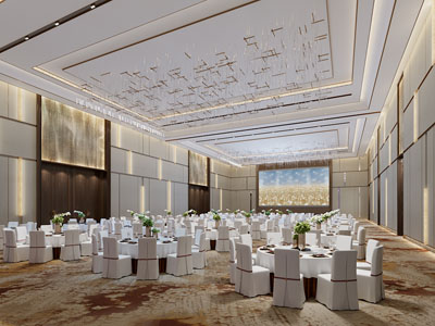 现代酒店婚庆宴会厅3d模型 现代酒店婚庆宴会厅