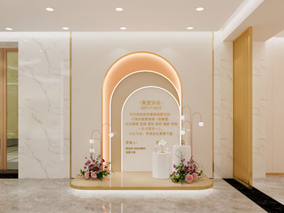 现代轻奢美陈 婚庆舞台3d模型 现代轻奢美陈 婚庆舞台