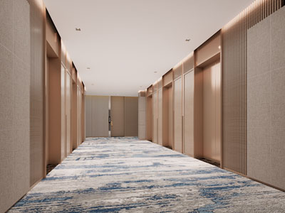 新中式酒店电梯间