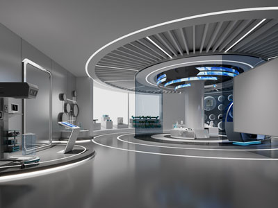 现代科技展厅展览 体验馆3d模型 现代科技展厅展览 体验馆