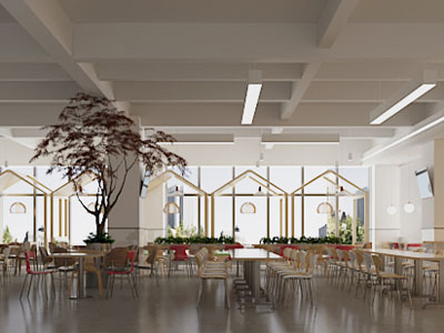 现代学生食堂 员工食堂 明档