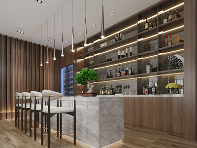 现代中古酒吧吧台