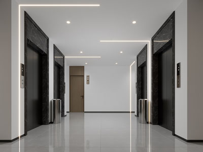 现代电梯间3d模型 现代电梯间