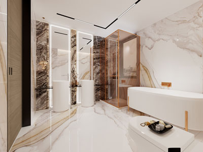 现代轻奢酒店卫生间 洗手间