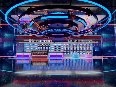 现代前台 礼品店 电玩城 电竞城3d模型 现代前台 礼品店 电玩城 电竞城