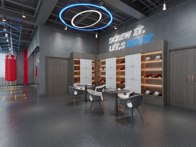 工业风loft拳击馆3d模型 工业风loft拳击馆