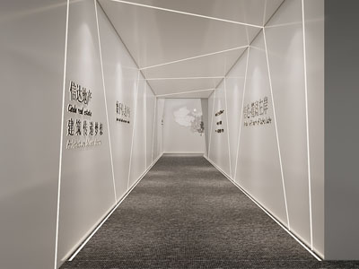 现代公司走廊过道 文化墙