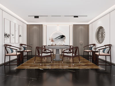 新中式棋牌室 娱乐休闲室