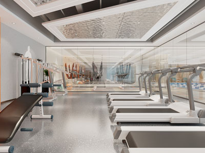 现代健身房3d模型 现代健身房