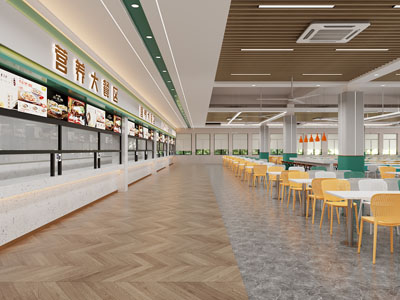 现代食堂3d模型 现代食堂