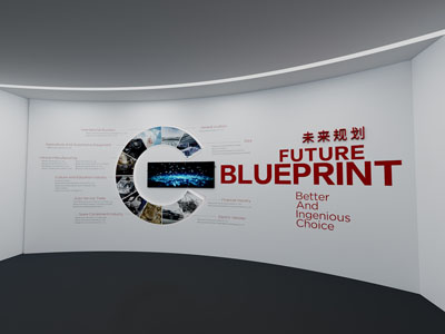 现代企业展厅 文化墙