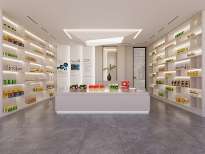 现代农产品专卖店3d模型 现代农产品专卖店