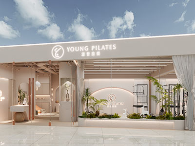 现代轻奢瑜伽馆门头