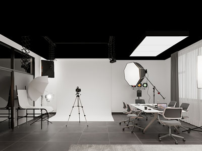 现代直播间3d模型 现代直播间