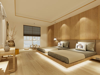 日式酒店客房3d模型 日式酒店客房