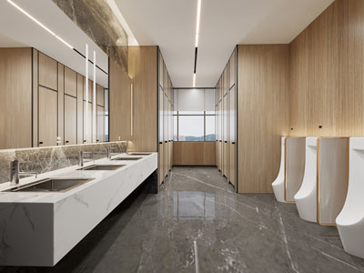 现代公共卫生间 洗手间3d模型 现代公共卫生间 洗手间