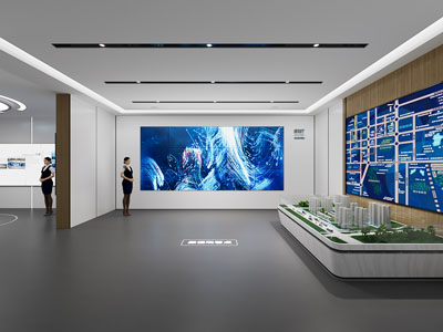 现代售楼处展厅3d模型 现代售楼处展厅