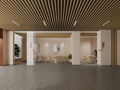 新中式棋牌室 茶室 架空层3d模型 新中式棋牌室 茶室 架空层