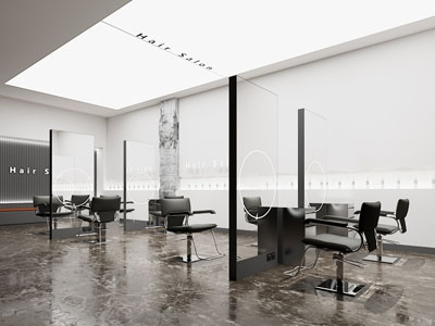 现代轻奢美容理发店3d模型 现代轻奢美容理发店