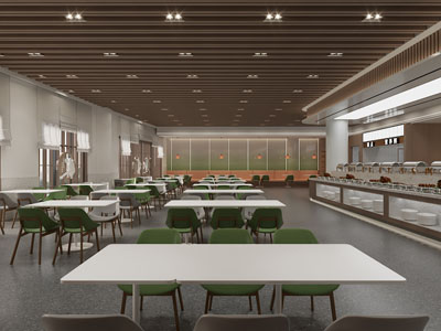 现代饭店餐馆 员工食堂3d模型 现代饭店餐馆 员工食堂