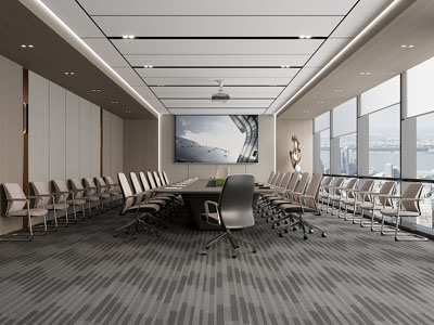 现代会议室3d模型 现代会议室