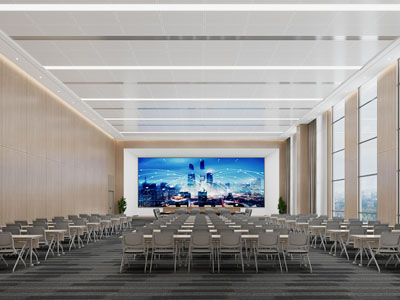 现代会议厅 报告厅3d模型 现代会议厅 报告厅