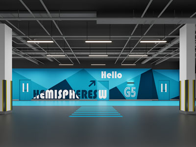 工业风loft展厅 文化墙3d模型 工业风loft展厅 文化墙