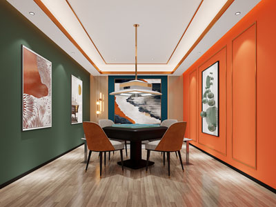 现代棋牌室 娱乐休闲室