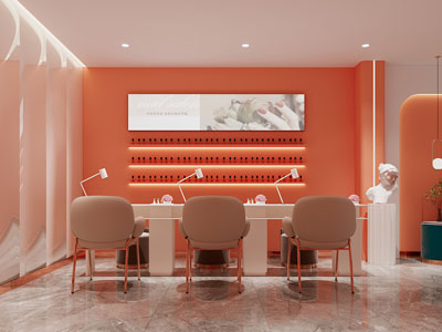 现代美容美甲店3d模型 现代美容美甲店