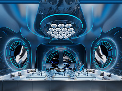 现代科技感KTV包房3d模型 现代科技感KTV包房