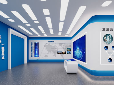 现代企业展厅 文化墙3d模型 现代企业展厅 文化墙