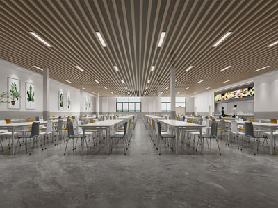 现代食堂3d模型 现代食堂
