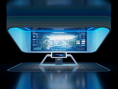 现代科技展厅展览3d模型 现代科技展厅展览