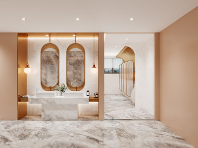 现代轻奢公用卫生间 洗手间3d模型 现代轻奢公用卫生间 洗手间