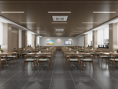 现代饭店餐馆 食堂3d模型 现代饭店餐馆 食堂