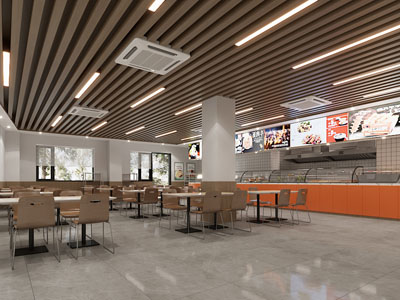 现代饭店餐馆 食堂3d模型 现代饭店餐馆 食堂