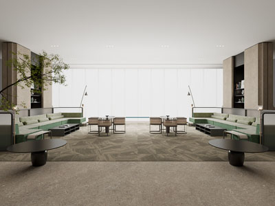 新中式接待区 洽谈区3d模型 新中式接待区 洽谈区