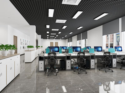 现代公共办公区3d模型 现代公共办公区