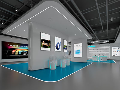 现代科技展厅展览3d模型 现代科技展厅展览