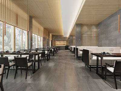 新中式饭店餐馆就餐区3d模型 新中式饭店餐馆就餐区