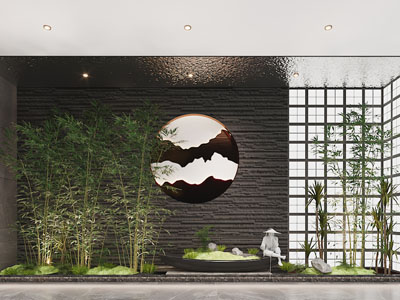 新中式室内景观园艺小品