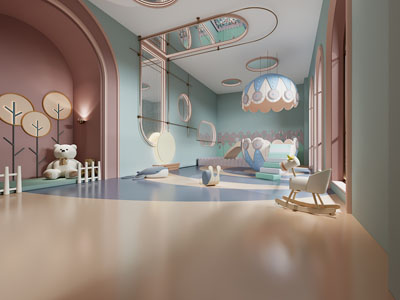 现代儿童娱乐区 娱乐空间 游戏室