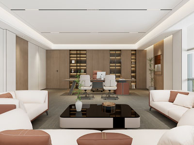 现代董事长 总经理办公室3d模型 现代董事长 总经理办公室