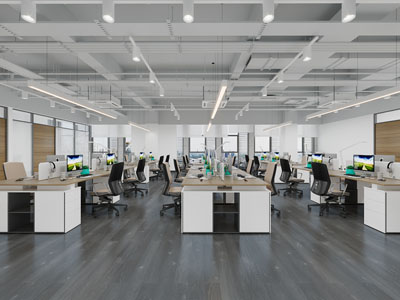 现代公共办公区3d模型 现代公共办公区