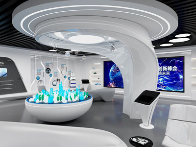 现代科技展厅展览3d模型 现代科技展厅展览